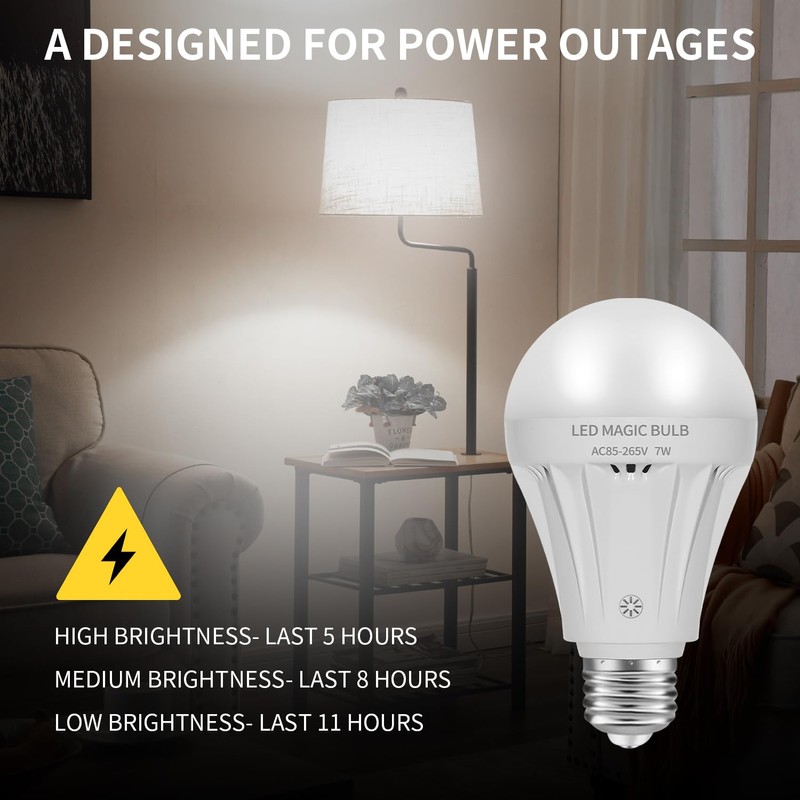 MXhme Rechargeable Light Bulbs with Remote Control Daylight（6000K 2200mAh Dimmable