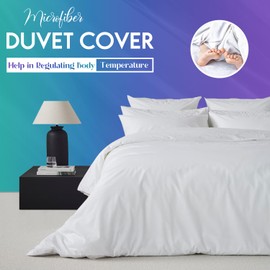 Sunshine Comforts Single Duvet Cover Set - 100% Soft Brushed Microfiber Quilt Cover Bedding Single Bed Set with Pillow Cases - Breathable & Anti Wrinkle 200 Thread Count Single Duvet Cover (Grey)