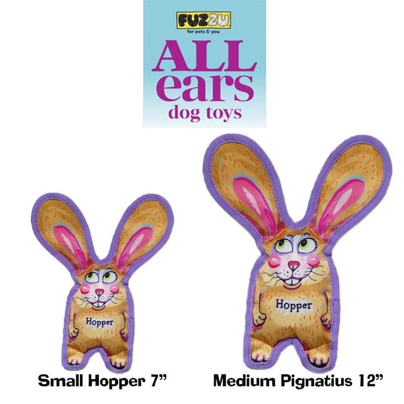 FUZZU Durable Dog Toy with Squeaker - Floppy Tough Chew