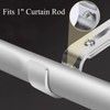 Premium Curtain Rod Brackets - 2 Pack Adjustable Wall Mounts,