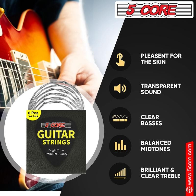 5 Core Electric Guitar Strings for 6 String Guitars Nickel
