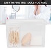 Transparent Cotton Swab Storage Box Makeup Powder Puff Cosmetic Tool