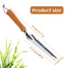 ZoneYan Manual Weeder Stainless Steel Weeder with Wooden Handle and