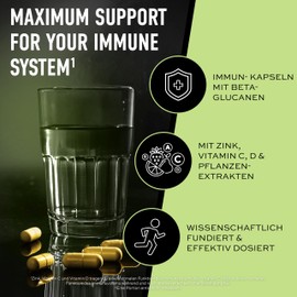 ESN Immunity Support, 120 Capsules, 30 Servings, with Plant Extracts, Zinc and Vitamin C + D, Made in Germany