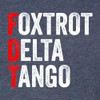 X-Large Navy Blue Mens Foxtrot Delta Tango Deluxe Soft T-Shirt