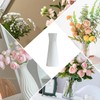 7Inch White Tall Conic Ceramic Bud Vase Empty Single Stem