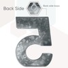CraftyCrocodile 7" Galvanized Metal Numbers for Wall Decor - 3D