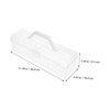 DOITOOL 2pcs Transparent Portable Storage Box for School Supplies Art