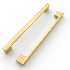 FILTA 9 Inch(228mm) Hole Centers Gold Cabinet Pulls(Set of 10),Stylish Kitchen Cabinet Handles Zinc Alloy Cabinet Hardware for Cabinets Cupboard Handles Drawer Pulls