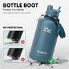 Swigina [2-IN-1 LID] 64 oz Insulated Water Bottle with Silicone