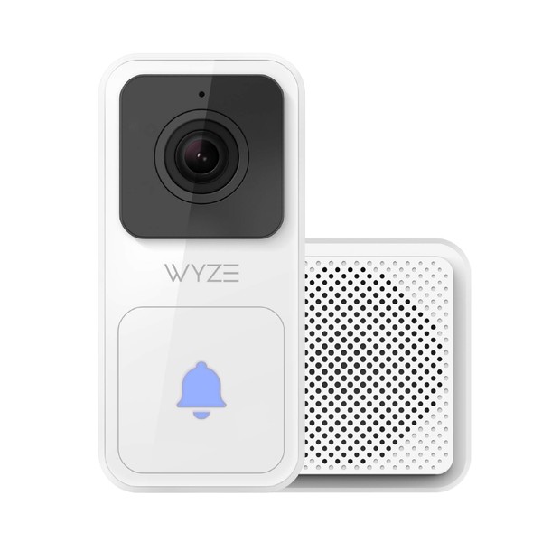 WYZE Video Doorbell with Chime (Horizontal Wedge Included), 1080p HD Video, 3:4 Aspect Ratio: 3:4 Head-to-Toe View, 2-Way Audio, Night Vision, Hardwired, Works with Alexa & Google Assistant