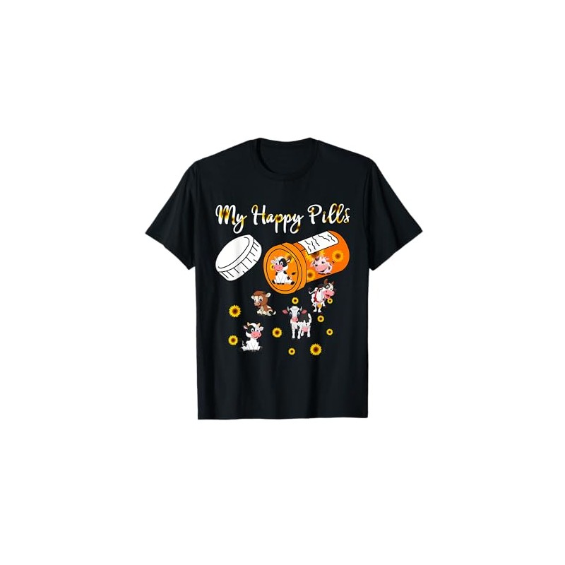 My Happy Pills Cows - Cute Cow and Sunflower Cow