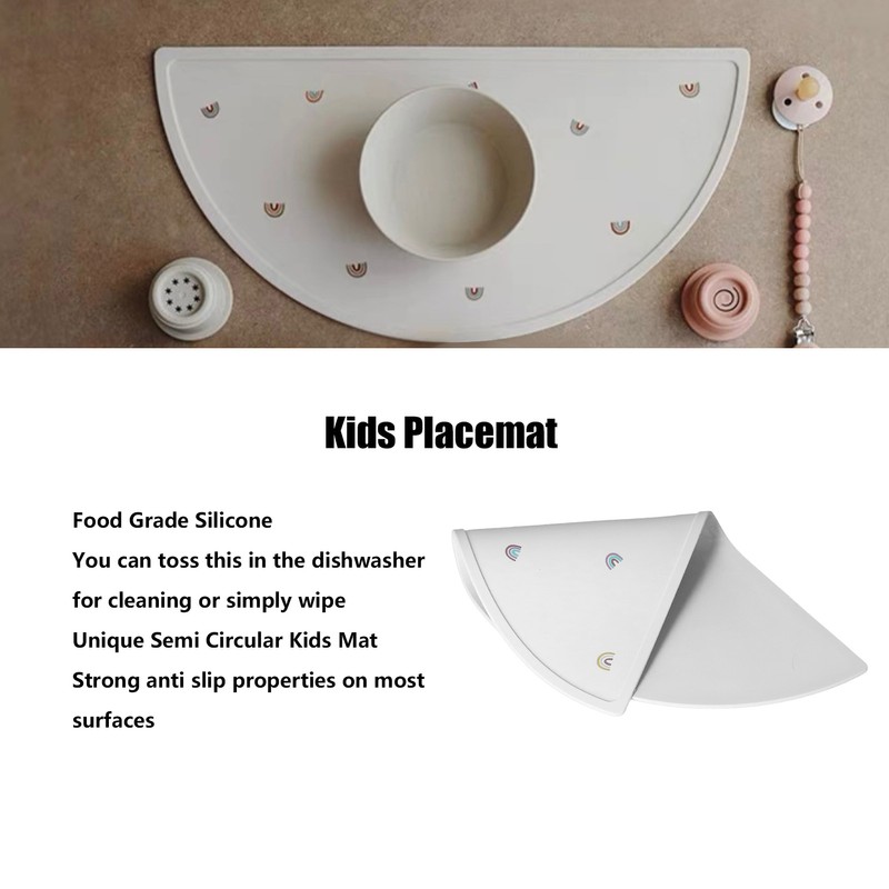 Kids Silicone Placemat Anti Slip Reusable Toddler Food Grade Silicone