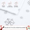 FRAMICS Christmas Throw Blanket, Soft White Winter Fleece Blanket Throw,