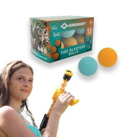 Schildkröt® Foam Ball Guns Replacement Balls, 6 Orange and 6 Blue Replacement Balls for Schildkröt Fire Blaster, Diameter 2.7 cm
