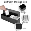 3 Pack Plastic Coin Slab Storage Boxes, Black Coin Slab