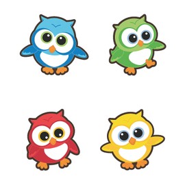 Fun Express Bulletin Board Cutouts - Owls - 48 Pieces - Educational and Learning Activities for Kids