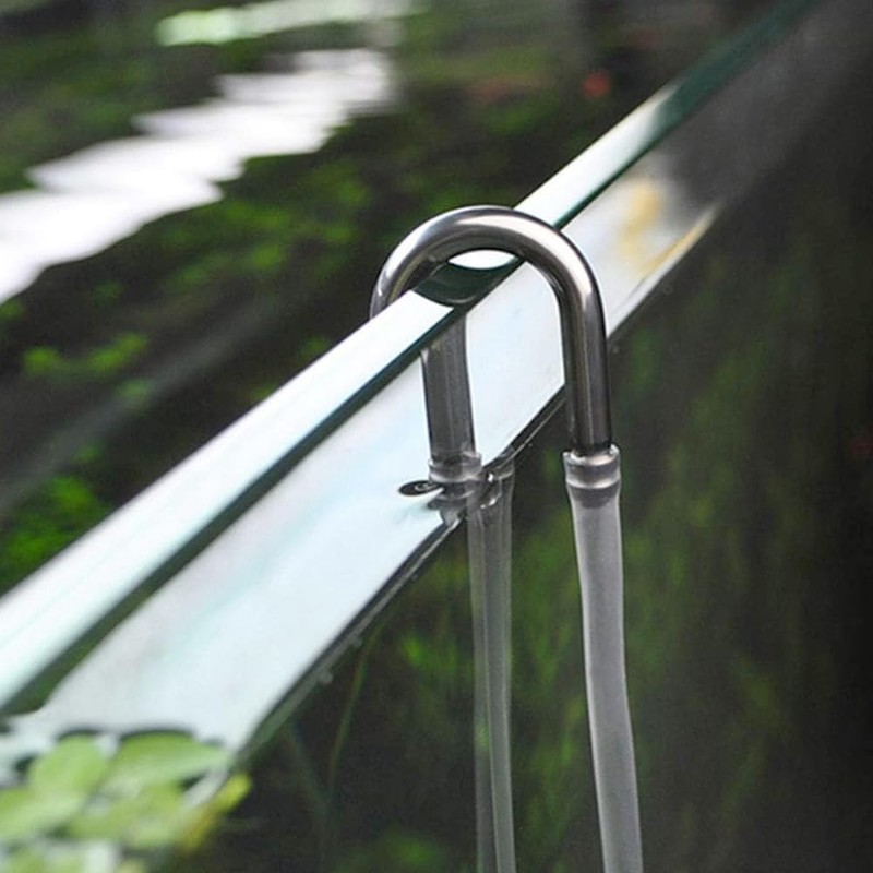 Alnicov Aquarium CO2 Stainless Steel U-Shaped Pipe, Aquarium Pump Pipe