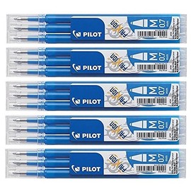 Pilot FRIXION BALL BLS-FR7 Medium Tip Refill - Sky Blue (Pack of 5)