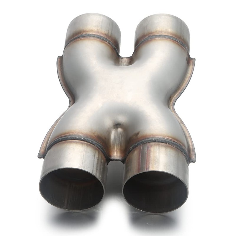 LCGP 3 Inch Inlet X Pipe,Universal Stainless Steel Diesel X-Pipe