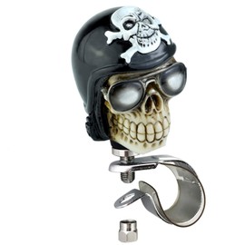 Arenbel Steering Wheel Booster Spinner Skull Pilot Style Car Suicide Knob Turning Assist Grip Handle Fit Most Vehicles Trucks Tractors Boats, Black