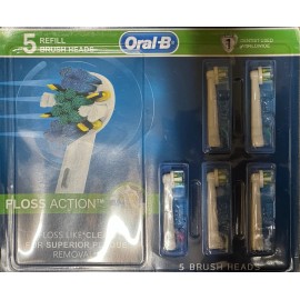 Oral-B FlossAction Electric Toothbrush Replacement Brush Heads Refills, 5 Count