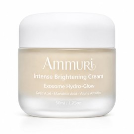 Ammuri Intense Brightening Cream with Exosome Technology - Kojic Acid, Alpha Arbutin, Glutathione & Niacinamide. Hydrating Face Moisturiser & Dark Spot Corrector with Mandelic Acid, 50g