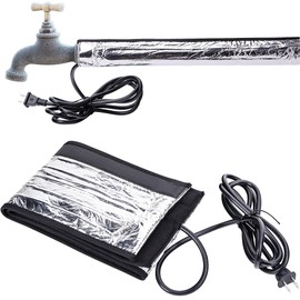 codree Water Pipe Heat Blanket - 38.5" x 6" Water Pipe Heat Tape - Aluminum Foil Freeze Protection Heating Cable for Metal & Plastic Pipes, 110V, Max Temp 60˚