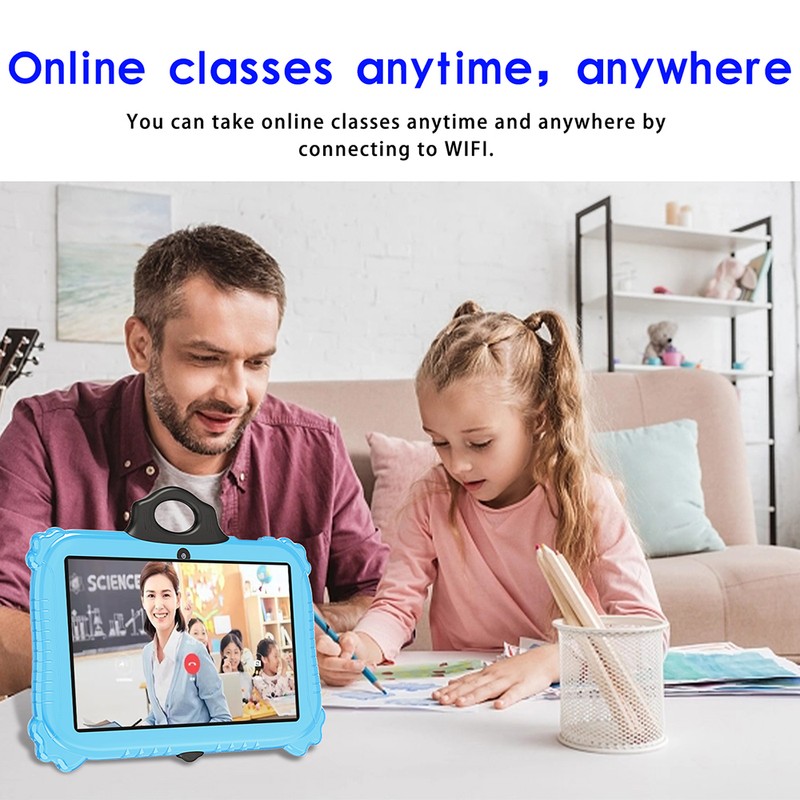 Kids Tablet 7-inch Android 12 6GB+128GB 1960*1080 High-Clear Screen Learning