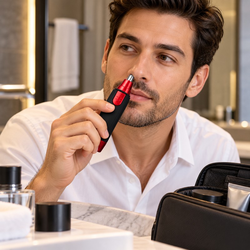 3-in-1 Grooming Trimmer for Men – Battery Powered Nose, Ear
