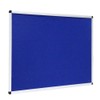 VIZ-PRO Notice Board Felt Blue, 72 X 40 Inches, Silver