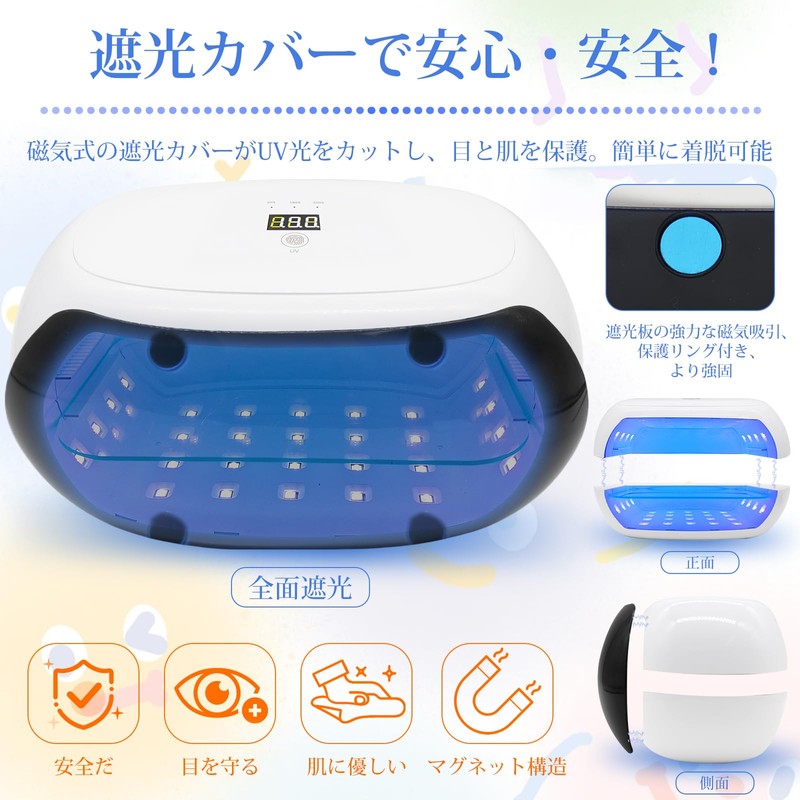 UV Resin Light, 2-in-1, Super Strong 60W UV Lamp, Double-Sided