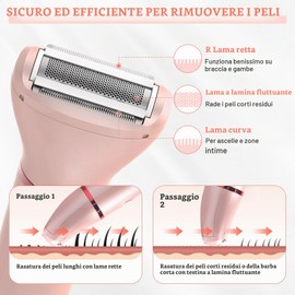 Bwaliffury Rasoio Elettrico Donna, Rasoio Donna Inguine Elettrico, Rasoio Elettrico Corpo IPX6 Impermeabile,Rasoio Intimo Donna, Indolore Rasoio Parti Intime per Bikini, Ascelle, Braccio