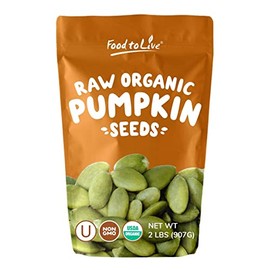 Organic Raw Pepitas, 2 Pounds – Non-GMO, Pumpkin Seed Kernels, Unsalted, No Oil, No Shell, Vegan, Kosher, Bulk. Keto Snack. High in Protein, Essential Fatty Acids. Great for Baking, and as a Topping.