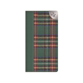 2026 Slim Pocket Diary Week to View - Green Tartan Cover Wallet Size Planner Work Study Travel Diary - Lightweight Compact Portable Organiser Notebook