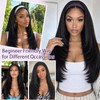 Layered Headband Wig Long Straight Headband Wigs for Black Women