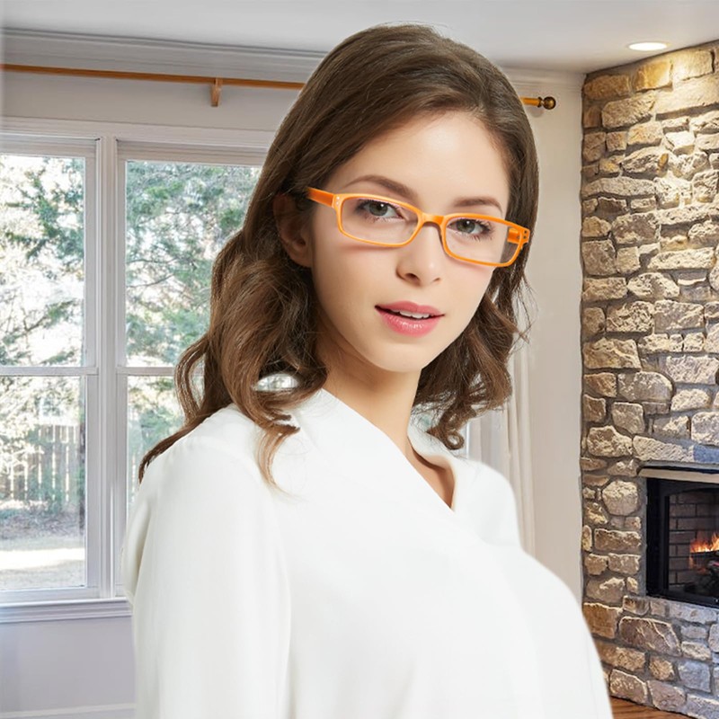 Kerecsen 6-Pack Reading Glasses Blue Light Blocking,Spring Hinge Readers for