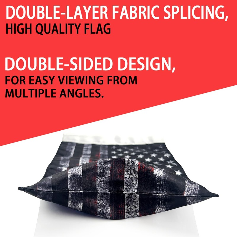 Motorcycle Flag 6x9,Antique American Flag,Double-sided Double Sewing Motorcycle USA Flag