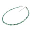 THEPRETTYBITS Green Agate Beaded Necklace, Natural Gemstone Collar, Adjustable 16-inch