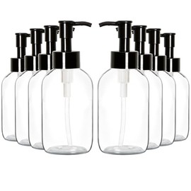 Youngever 12 Pack 4 Ounce Plastic Pump Bottles, Refillable Plastic Pump Bottles for Dispensing Lotions, Liquid Soap