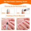 2pcs French Brush for Nails, Dual Head Clean Up Brush