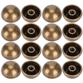 Leather Rivets, 30 Sets 12MM Mushroom Dome Nailhead Studs Screw Button Cap Handbag Feet Accessories Bronze Coloured for Clothes Bag DIY Clothing Purse Bags Shoes Belts Wallet Craft Repair Decoration