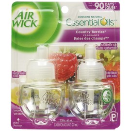 Airwick Plug In Essential Oils ,Country Berries, Infused With Natural Essential Oils,2 Refills, (2x20mL)
