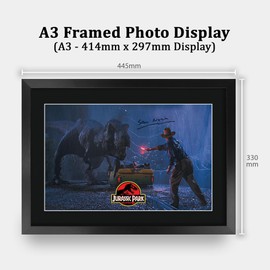 HWC Trading Jurassic Park 1 Scene 1 Gifts Printed Signed Autograph Picture for Movie Memorabilia Fans - A3 Framed