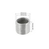 sourcing map Thread Reducing Nuts Insert M12 x 1mm Male