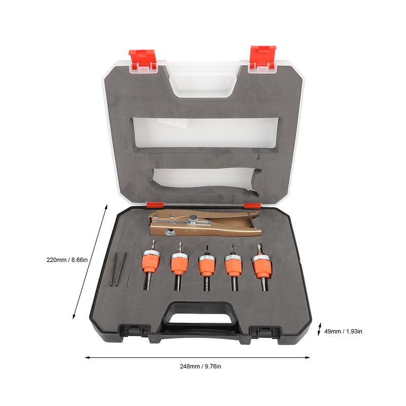 6PCS Set Countersink Drill Bit Set Multifunctional Adjustable Tapered Drill