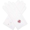 Masonic Royal Arch 100% Cotton Gloves, White - Medium