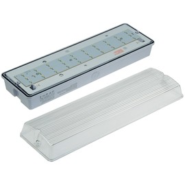 ChiliTec LED escape route light, emergency light, emergency light, emergency lighting, ceiling mounting, IP65, waterproof, detection up to 25 m, according to EN-61547, with directional signs,