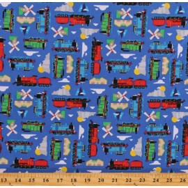 Riley Blake Cotton Trains Thomas The Train Cartoons Travel Fabric Print by the Yard D387.17