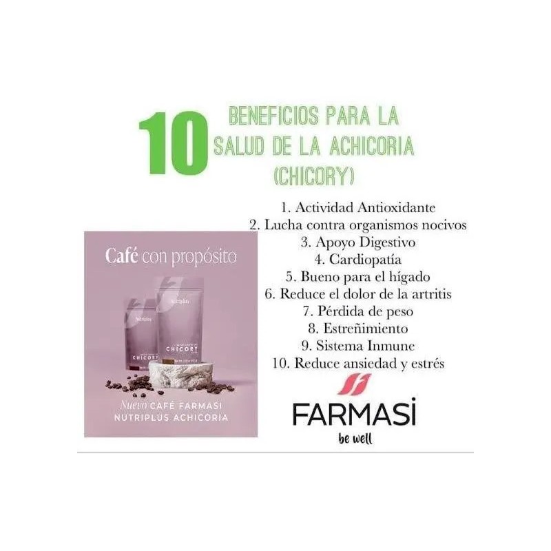 Cafe Instantaneo Con Achicoria Farmasi Nutriplus Delish 100g